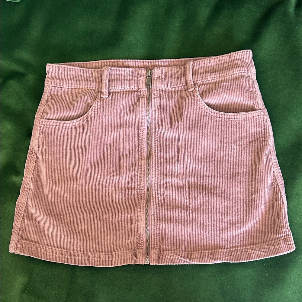 American Eagle Outfitters Mauve Corduroy Mini Skirt